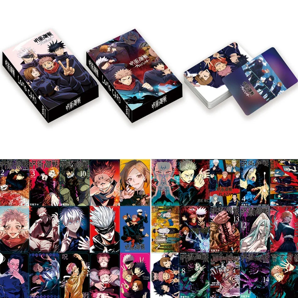 30 개/대 Anime Jujutsu Kaisen My Hero Academia LOMO 카드 자체 제작 종이 카드 Photocard 팬 컬렉션