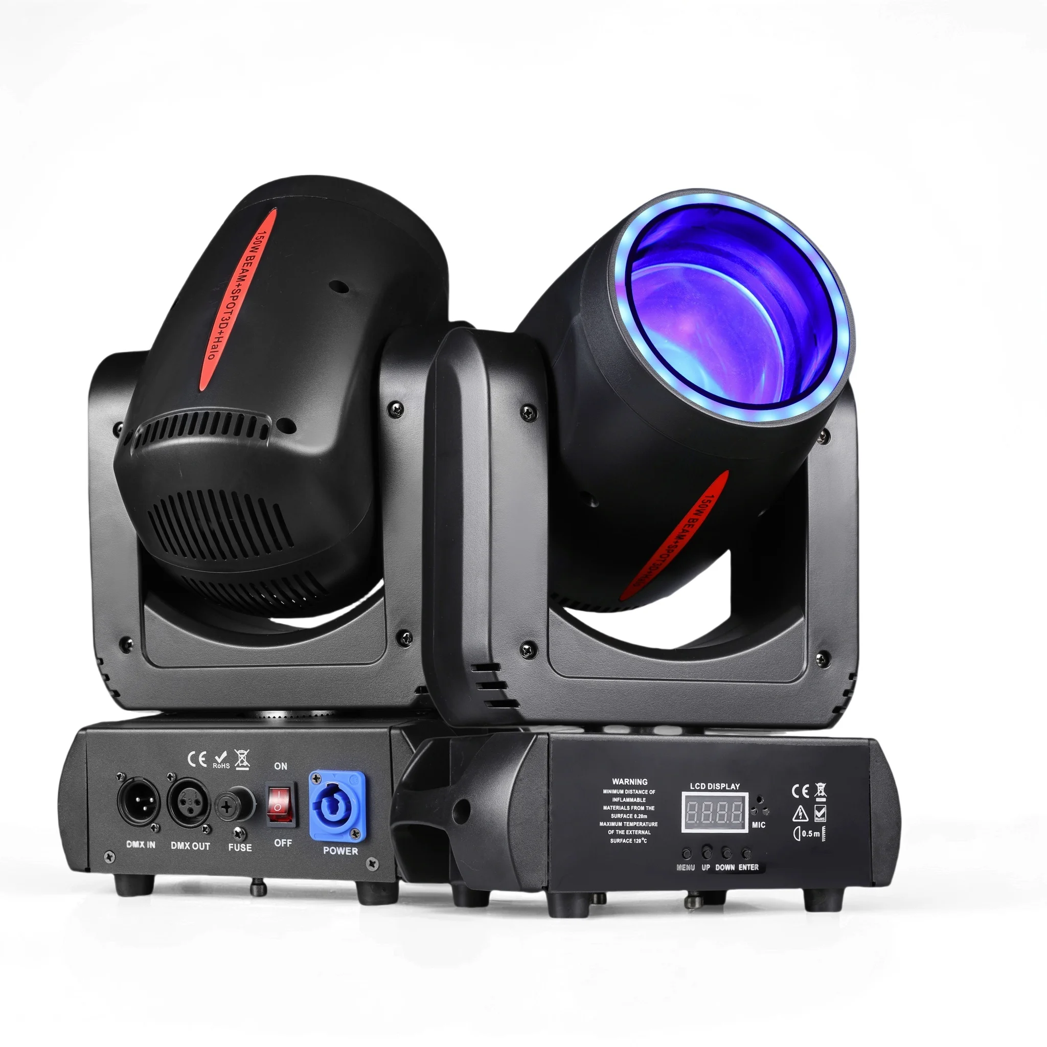 

Stage dj Lights 150W LED Moving Head Light 3D Beam+Spot+ Light strip effect 18 Rotating Prisms Dj Dmx512 Wash Stage Lights