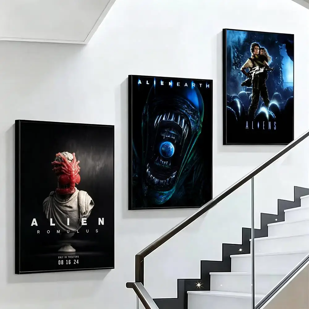 movie Alien Poster HD poster black and white simple home decoration suitable for living room bedroom corridor and gift giving