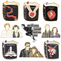 Twilight Enamel Brooch TV SHOW Vampire Badges on Backpack Lapel Pin Couple Jewelry Cosplay Accessories Fans Gifts Toy