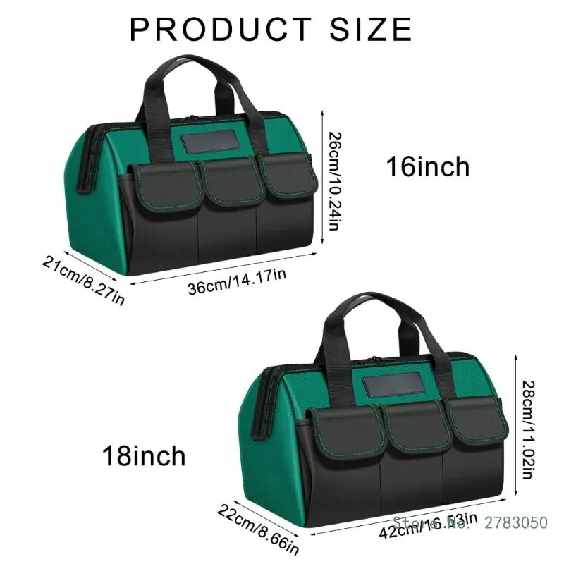 Bolsa ferramentas 16/18 polegadas, bolsa armazenamento ferramentas pesadas, capacidade, bolsa para