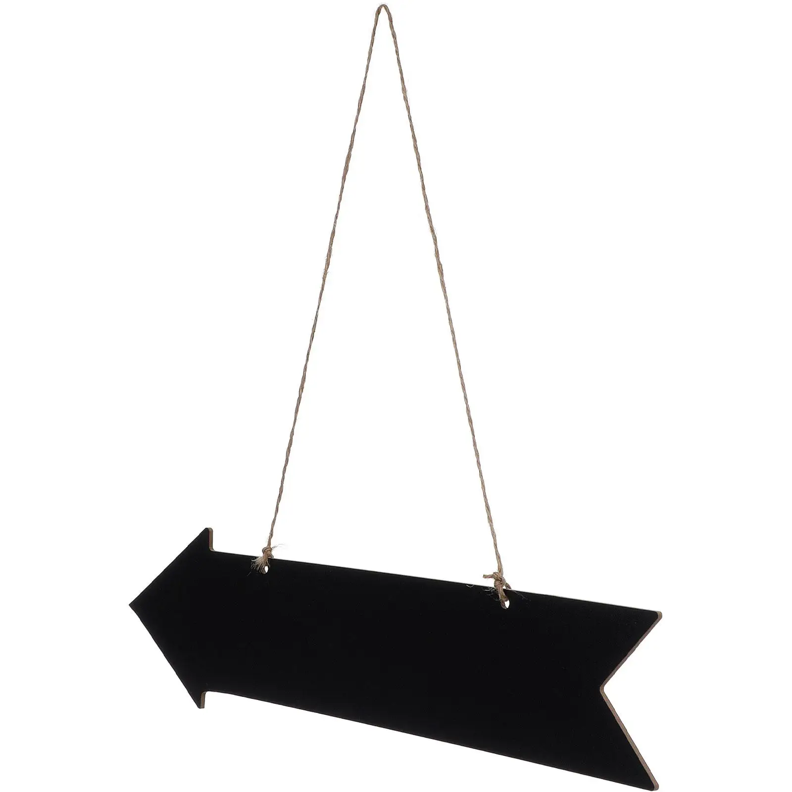 

Wooden Chalkboard Sign Hanging Arrow Tags Blank Retro Wall Decor Craft Supplies Mini Tabletop Blackboard for Home Garden Wedding