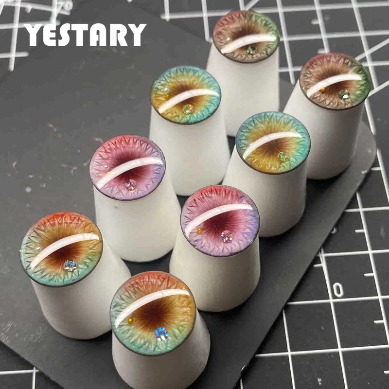 YESTARY BJD Eyes Toys Blythe Doll Accessories Color Gradient DIY Sparkling Eye Piece Fashion Blythe Dolls Eyes Toy For Girl Gift