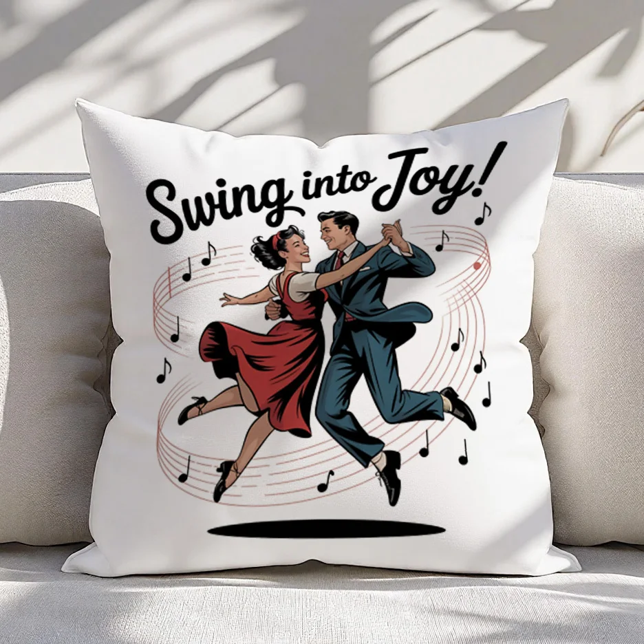 Vintage 1920s Jazz Era Pillowcase Swing Dancing Couple 