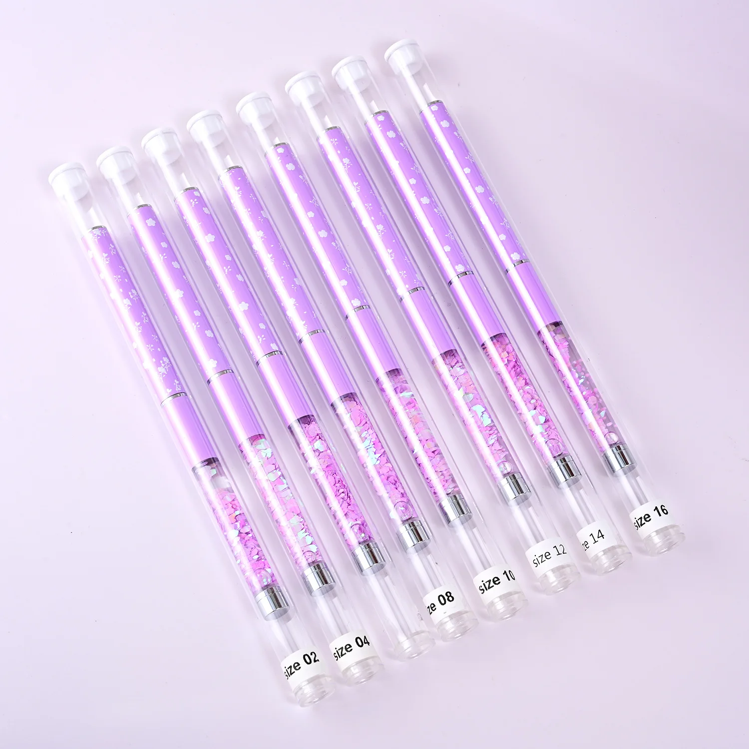 Purple Kolinsky Nail Art Brush Painting Drawing Pens Manicure Tool Acrylic Brush Gel Nail Polish Extension Builder TIANMI