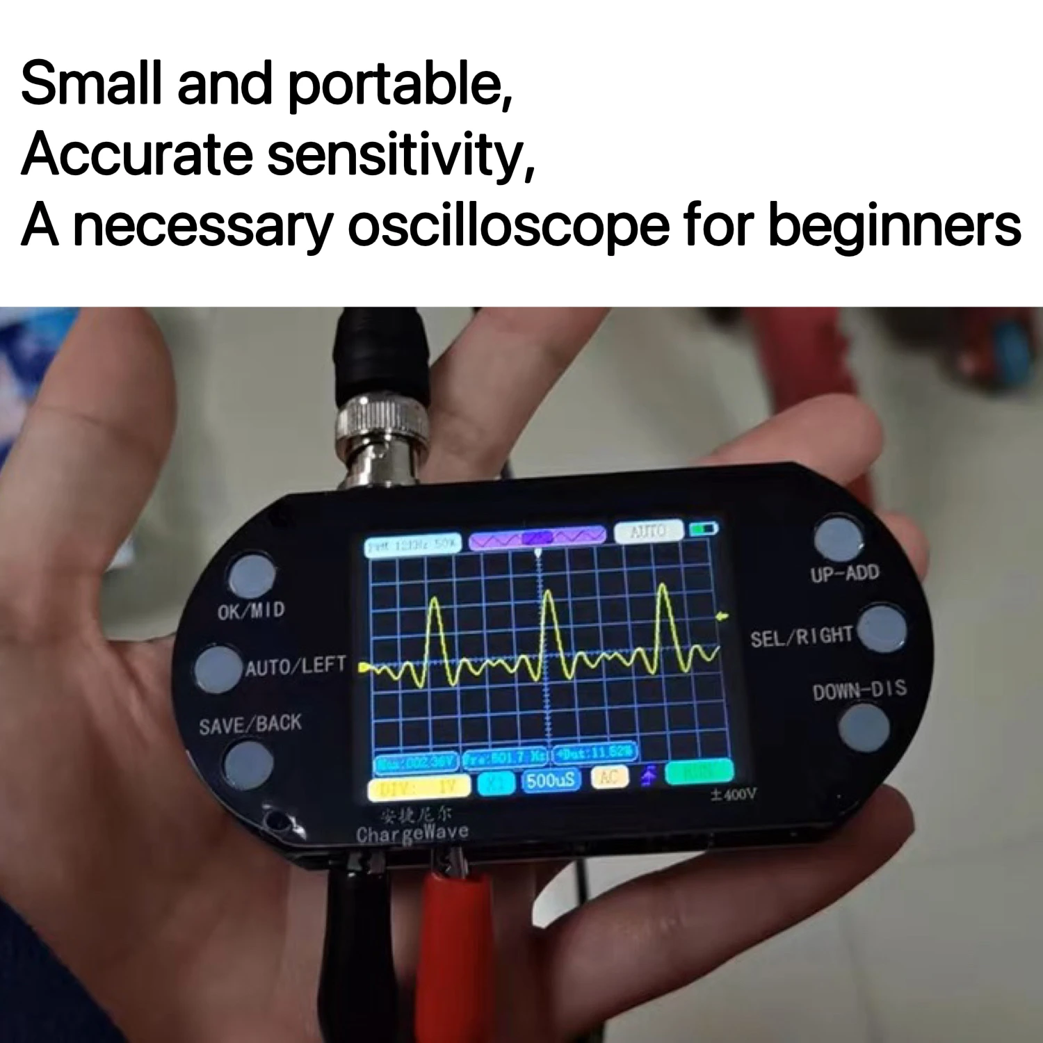 TOOLTOP PDS138 Mini Digital Oscilloscope 2.5Mhz Sampling Rate 200Khz Bandwidth Support AUTO 80Khz PWM for Electronic Repair DIY