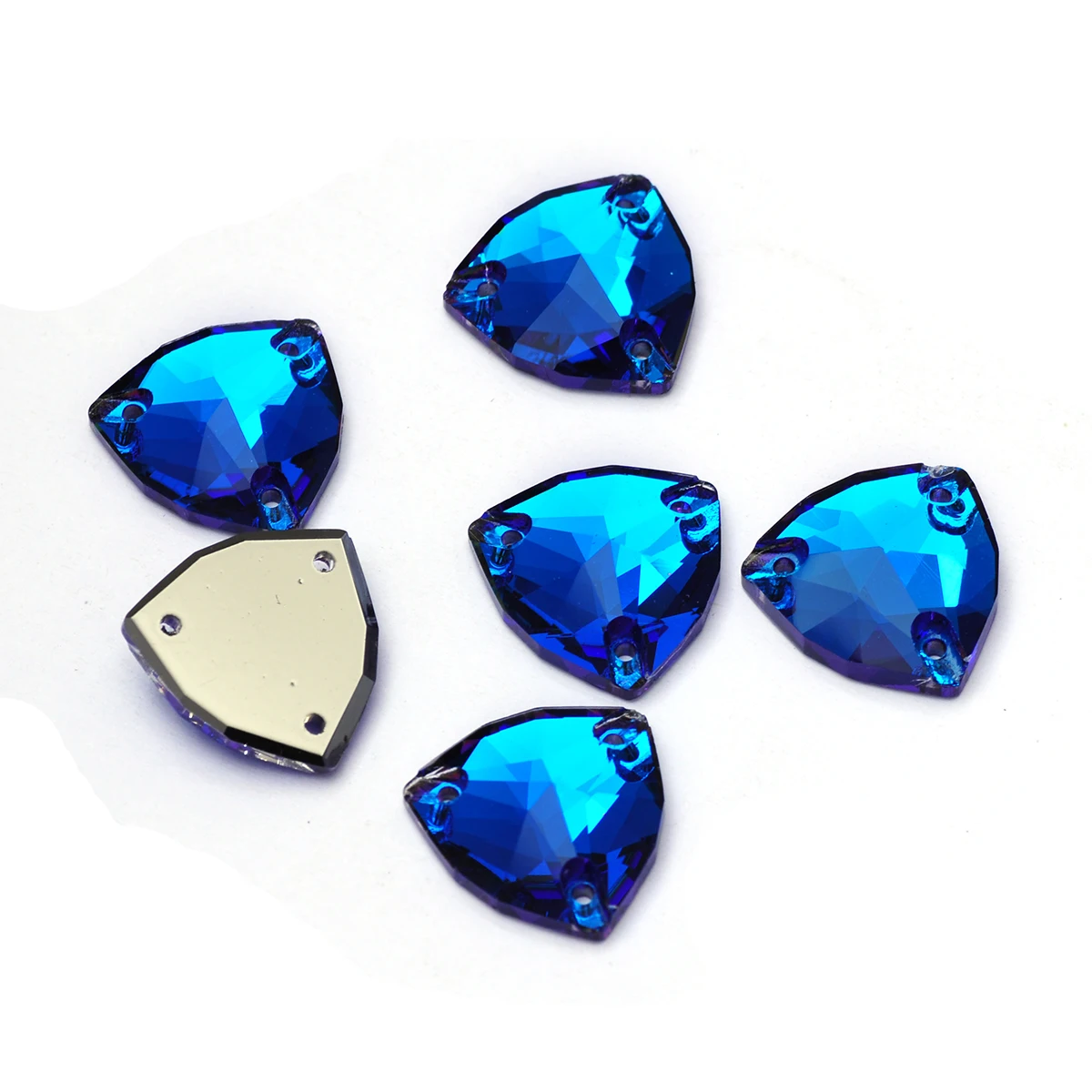 Bermuda Blue K9 Various Sizes Shapes Glass Sew On Rhinestone Glitter Crystal Stone for Diy Sewing Accessories Clothes