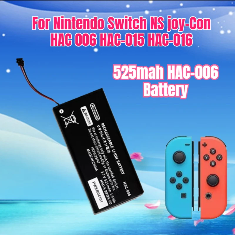 

525mah HAC-006 Battery for Nintendo Switch NS joy-Con HAC 006 HAC-015 HAC-016 HAC-A-JCL-C0 HAC-A-JCR-C0 Controller