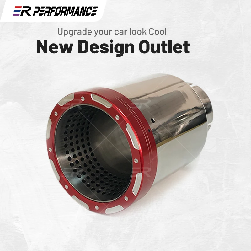

1 Piece 101mm Cars Accessories Stainless Steel Car Muffler Tip Exhaust Tip System Pipe For Modified Universal Exhaust Tip Nozzle