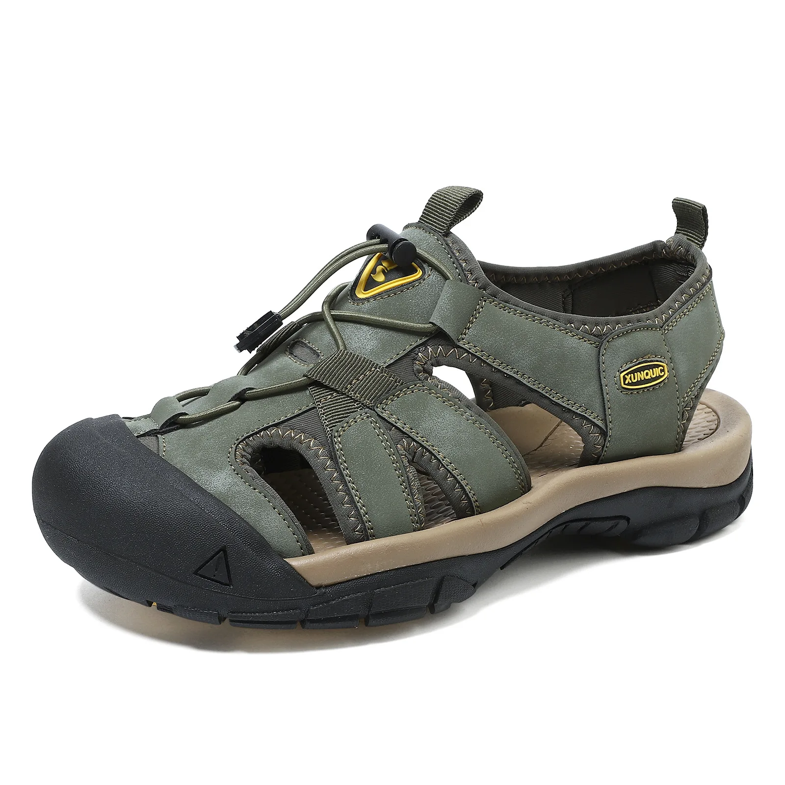 Herren-Ledersandalen, Sommer, klassische Herren-Outdoor-Sandalen, weiche, bequeme Strandsandalen, Hausschuhe, Herrenschuhe, große Größe 38–48
