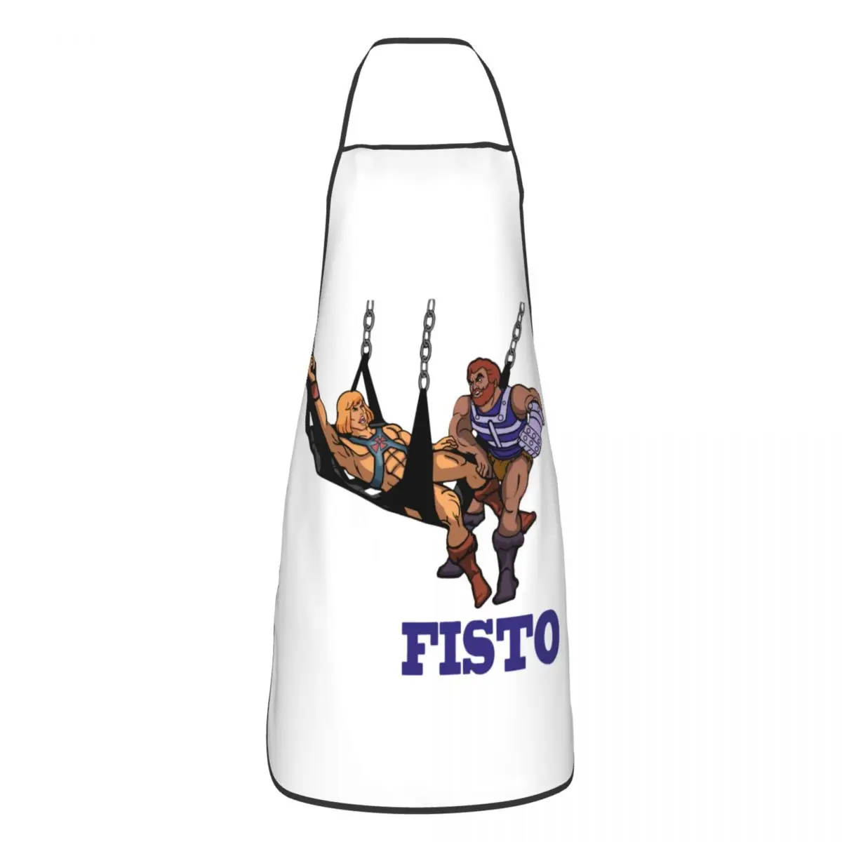 Funny Fisto He-Man Masters Of The Universe Bib Aprons Women Men Kitchen Chef Skeletor 80s She-Ra Beast Eternia Tablier Cuisine