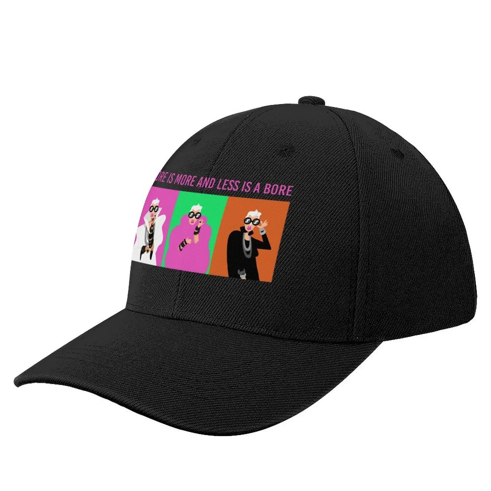 Iris Apfel More is More and Less Is a Bore Baseball Cap funny hat New In The Hat Mens Hats Women's