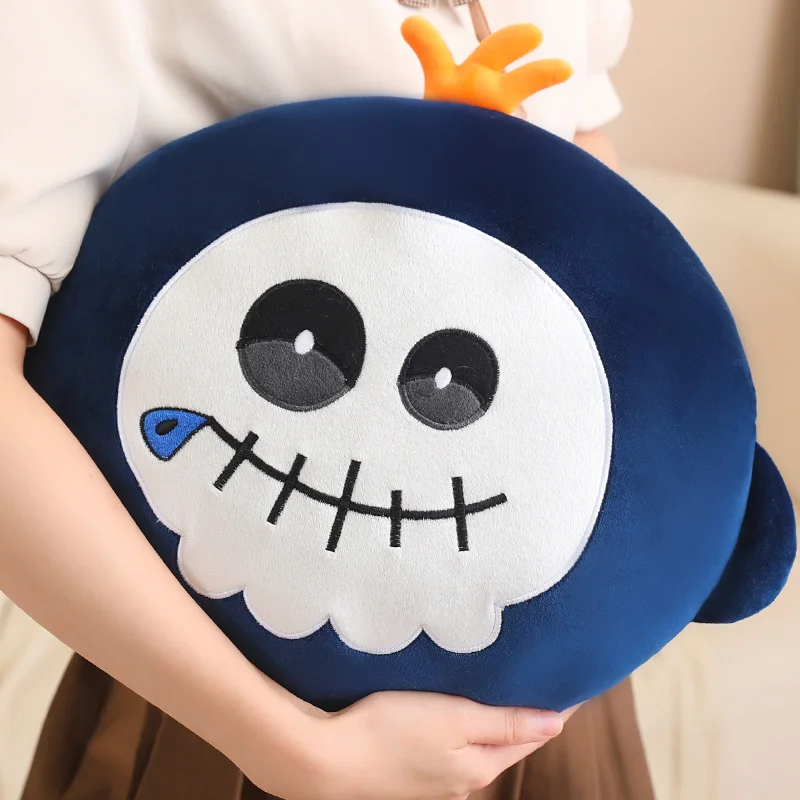 Halloween blue plush toy pillow creatively designed as a soft, comfortable, cute, and fun gift. Warm home decor adds atmosphere