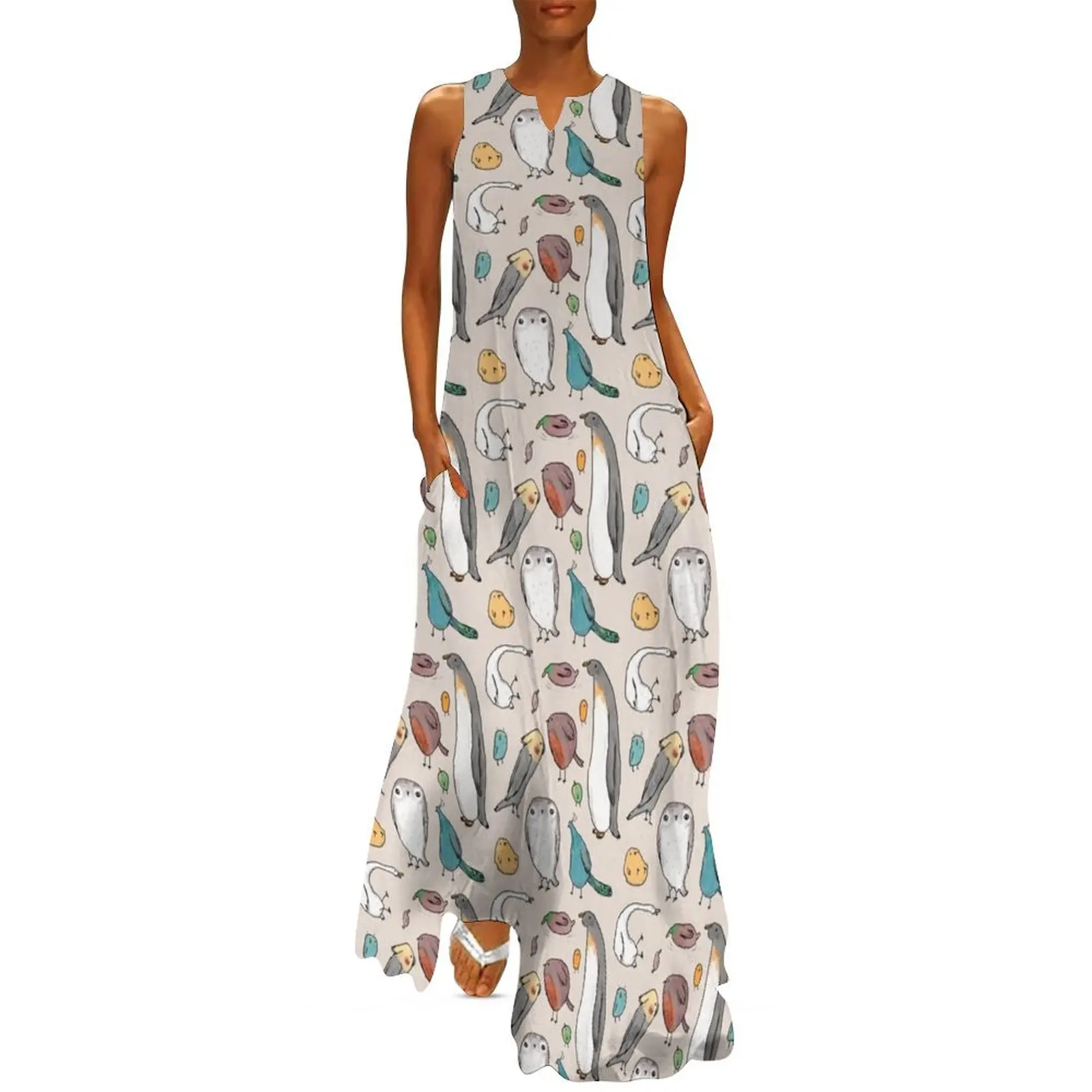 

Lump Birds Long Dress ladies dresses for special occasions women's elegant loose dresses Womens dresses Dress woman
