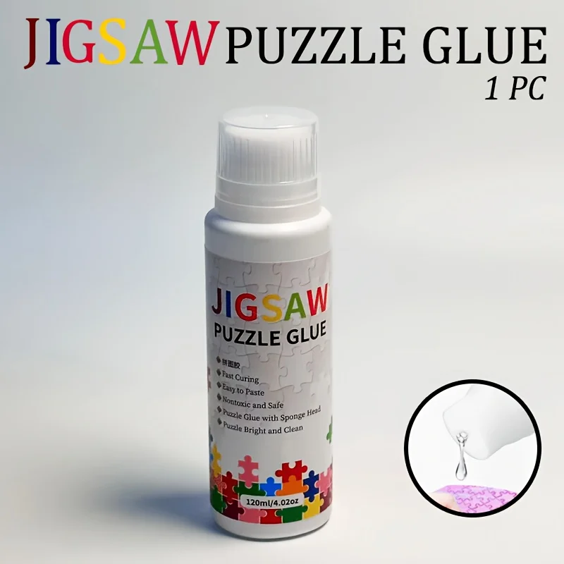 Puzzle Glue 120ml (4oz) - Clear Dry Puzzle Preservation Agent, Special Glue for Permanent Fixing and Mounting of Finished Puzzle