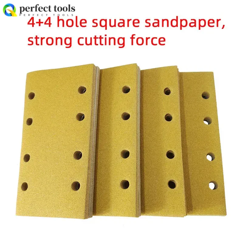 

Rectangular Sandpaper 95/180mm 8-Hole Self-adhesive Flocking Back Velvet Sander Sanding Putty Sandpaper