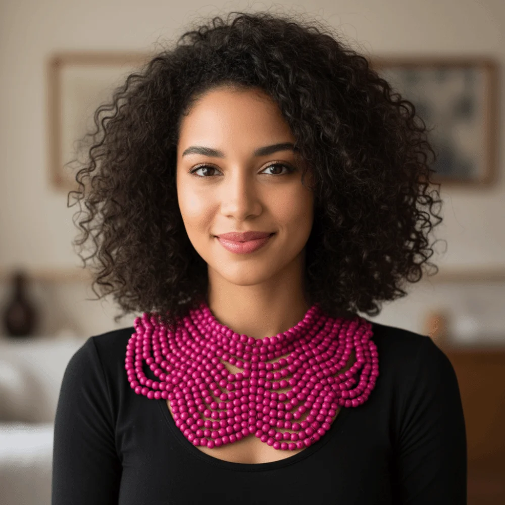 

Elegant Handmade Bead Multi-Layer Versatile Shawl Bohemian Style Collar Jewelry