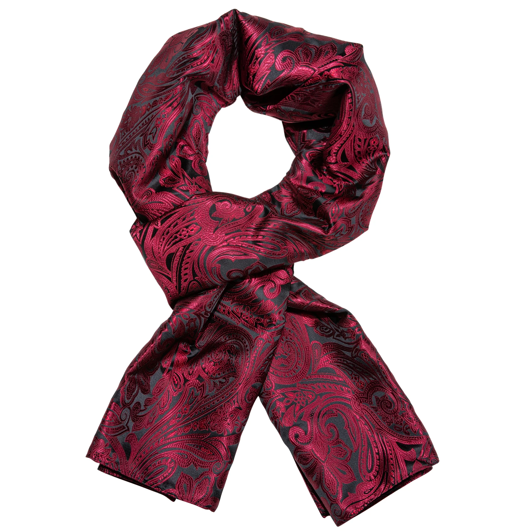 Fashion Silk Scarf Men Women Luxury Band Designer Red Paisley Shawl Banadanna Foulard Pashmina Casual 160cm*50cm Barry. Wang