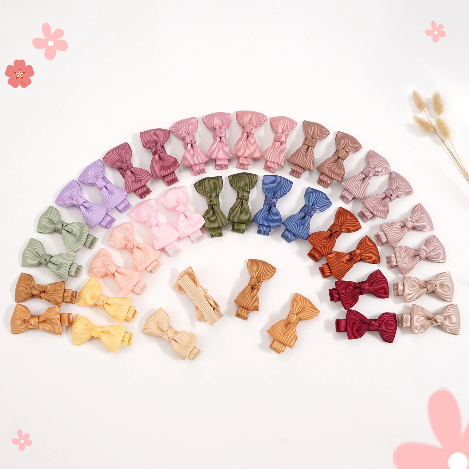 10/20 Pcs Boutique Tiny Baby Bows Grosgrain 2