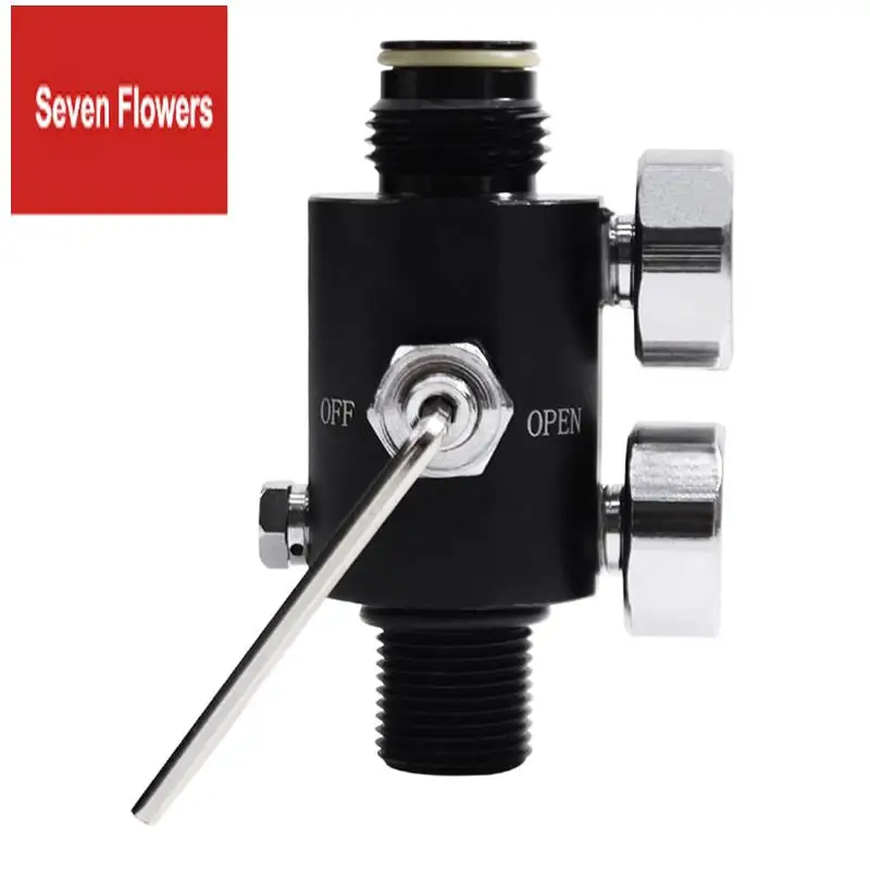 

5/8-18UNF Dual Gauge Pressure Regulator Valvula Reguladora Pneumatic Air Valve Fill Station Durable Easy Install