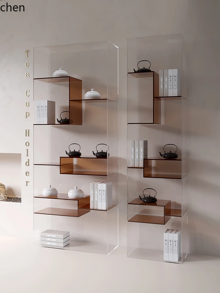 

ZML modern wall-mounted upper wall teapot display stand acrylic shelf simple modern partition