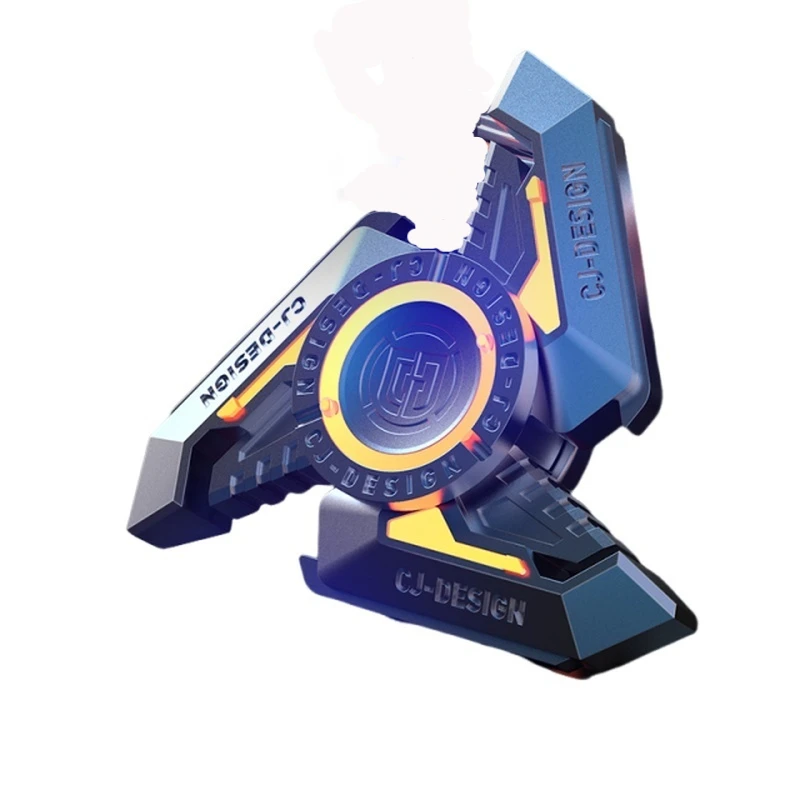Spinner Fidget Alloy w Stylu Blade Runner Świecący Wiatraczek Palcowy Czarny Techniczny Zabawki dla Chłopców Redukujące Stres Podświetlane Dłonie