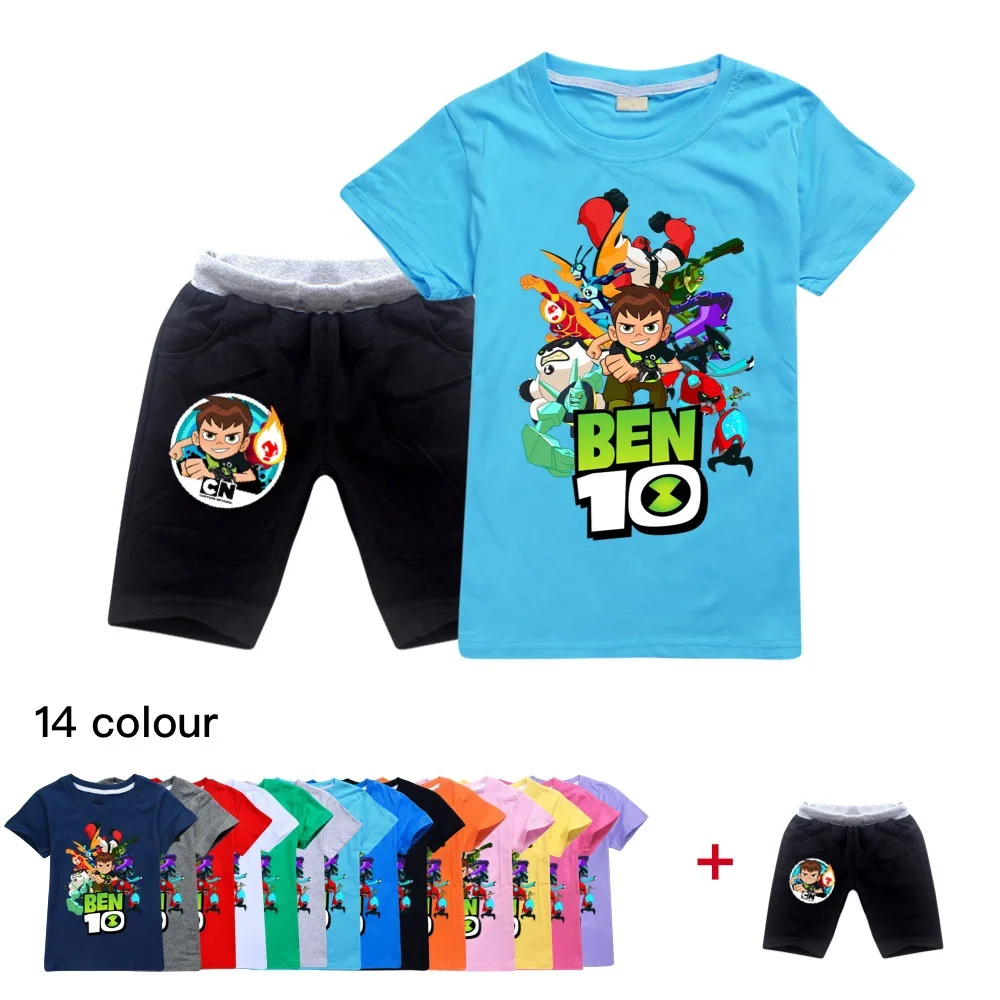 Summer Cartoon Ben Tennyson 10 T Shirt Boys Girls Tshirt Children's Clothing Kids Clothes Tee Shirts Costume Sweatshirt Shorts