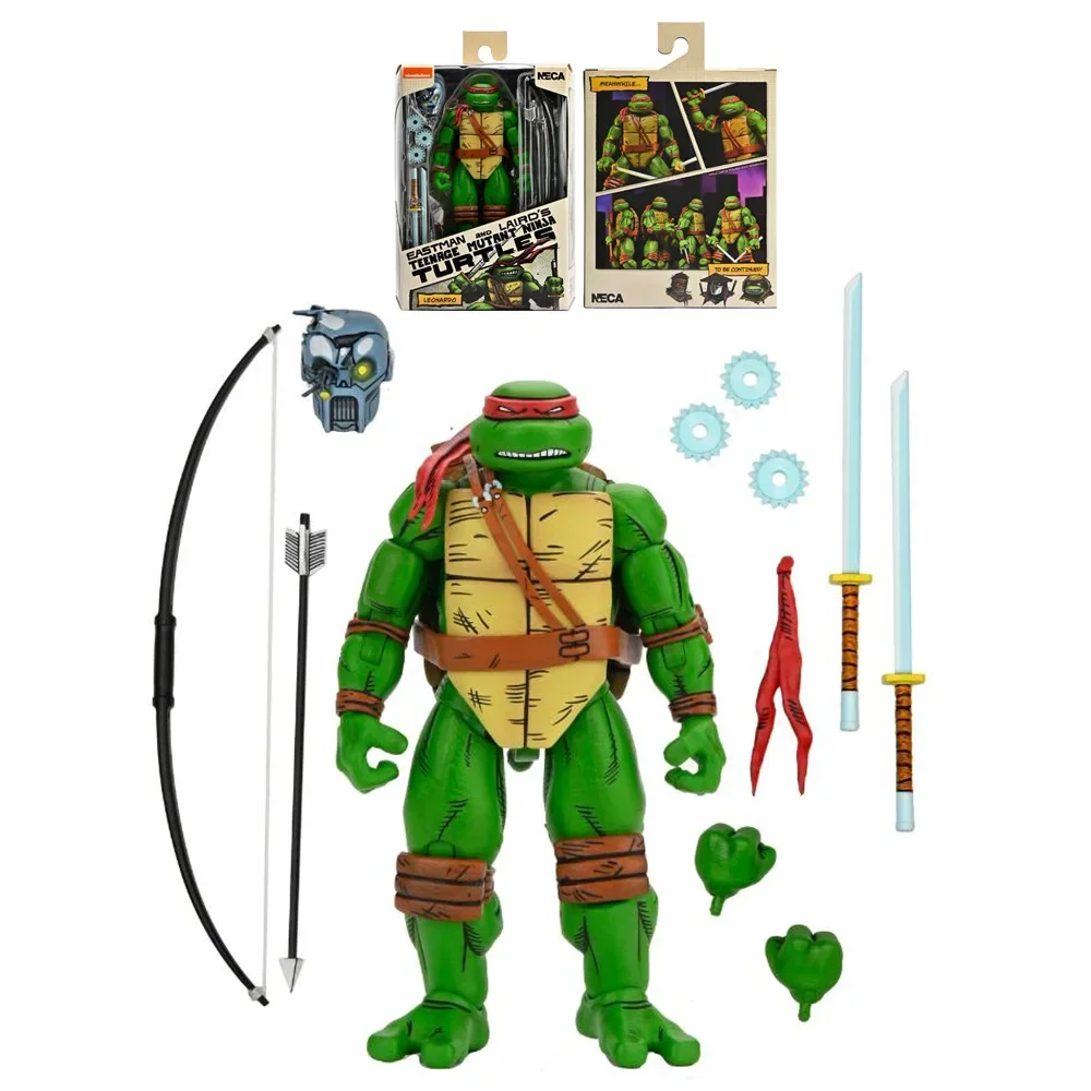 Nuevo y Popular NECA Leonardo Donatello Michelangelo Raphael Tortugas Ninja Adolescentes Mutantes Versión Cómica Juguetes de Edición Deluxe