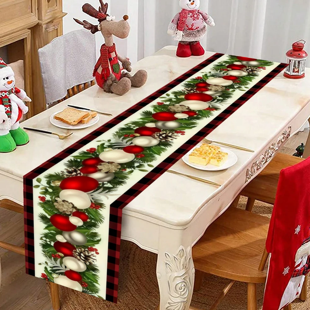 クリスマス テーブルランナー 赤黒バッファローチェック柄 ク - Christmas Table Runner のレビューと価格