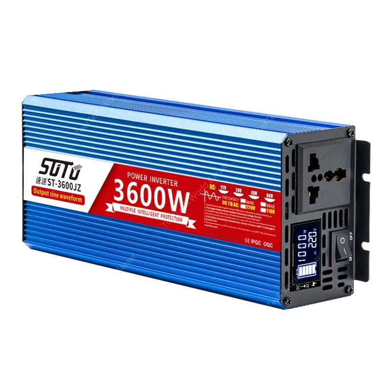 

Pure Sine Wave form Universal Inverter DC 12V24V48V60V to 110V-240V LCD Screen Inverter 1800W/2200W/3000W PowerConverter 50/60HZ