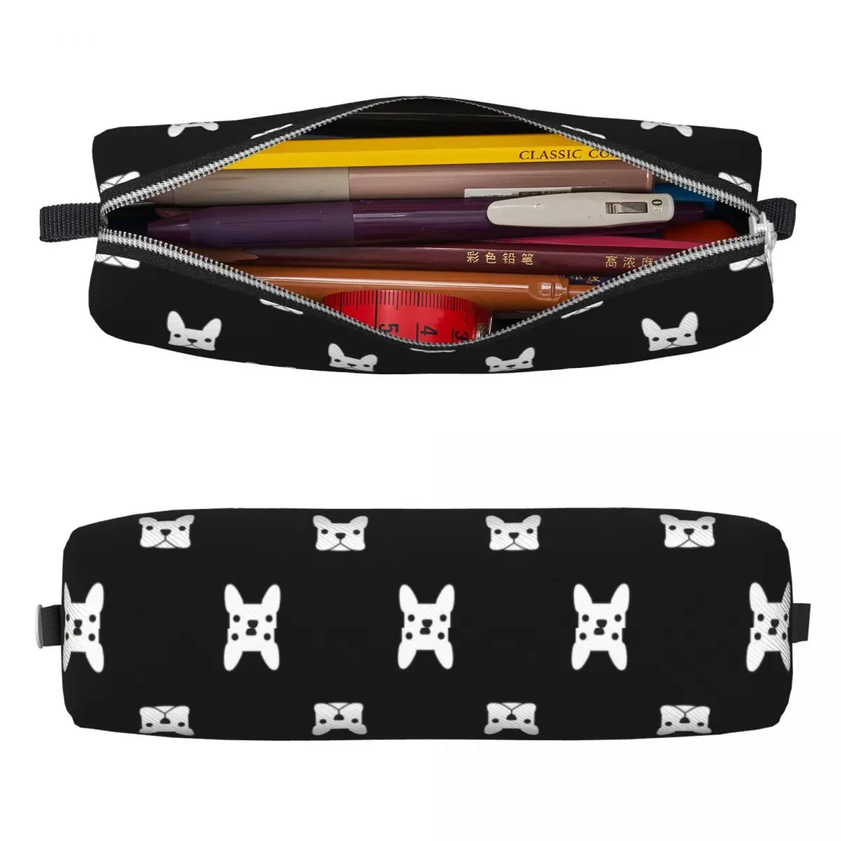 French Bulldog Dog Pencil Cases Classic Animal Pen Box Bag Girls Boys Large Storage School Supplies Gift Pencilcases