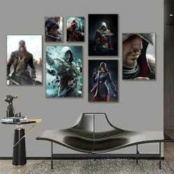 1pc Assassins Creed Self-adhesive Art Poster Waterproof Paper Sticker Coffee House Bar Room Wall Decor