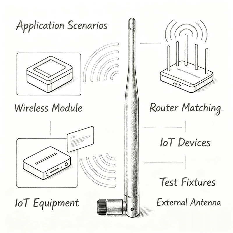 2 Stück 5 Stück LoRa 868MHz 915MHz Antenne 5DBi SMA zu U.FL Verbindungskabel 10CM für Meshtastic LoRaWan Board NB-IoT Omni-Antenne – Detail 6