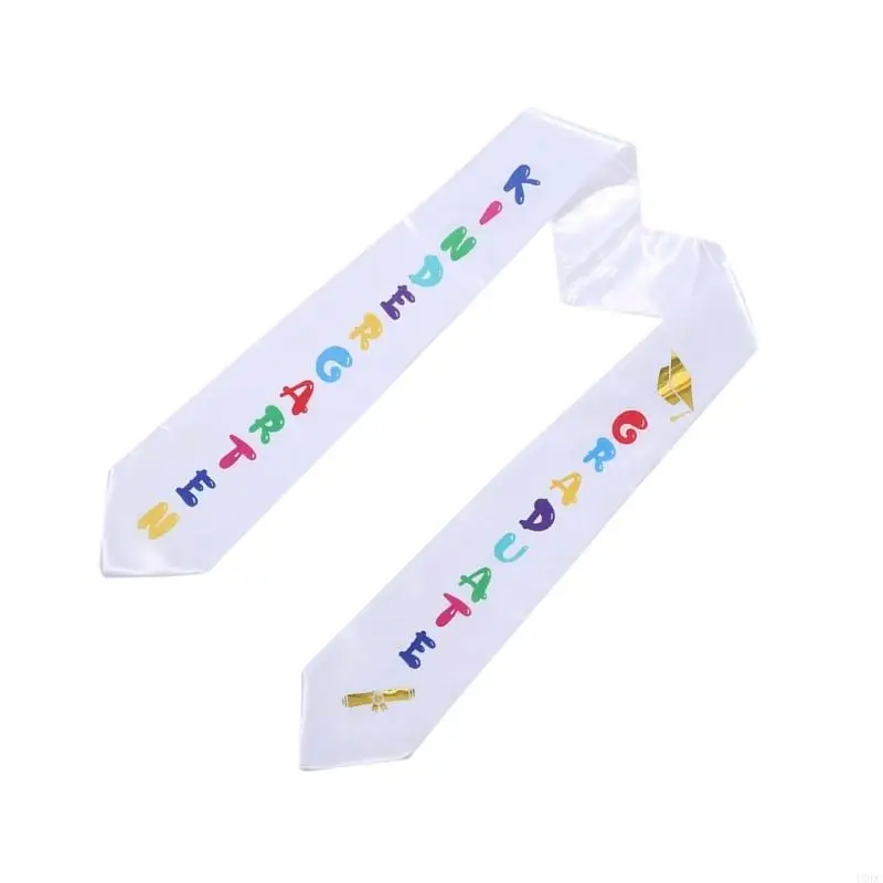 Soft Sateen Kindergarten Graduate Sash Shawl For Boys And Girls Wrinkle Resistant And Light Ceremony Shoulder Wrap Y166