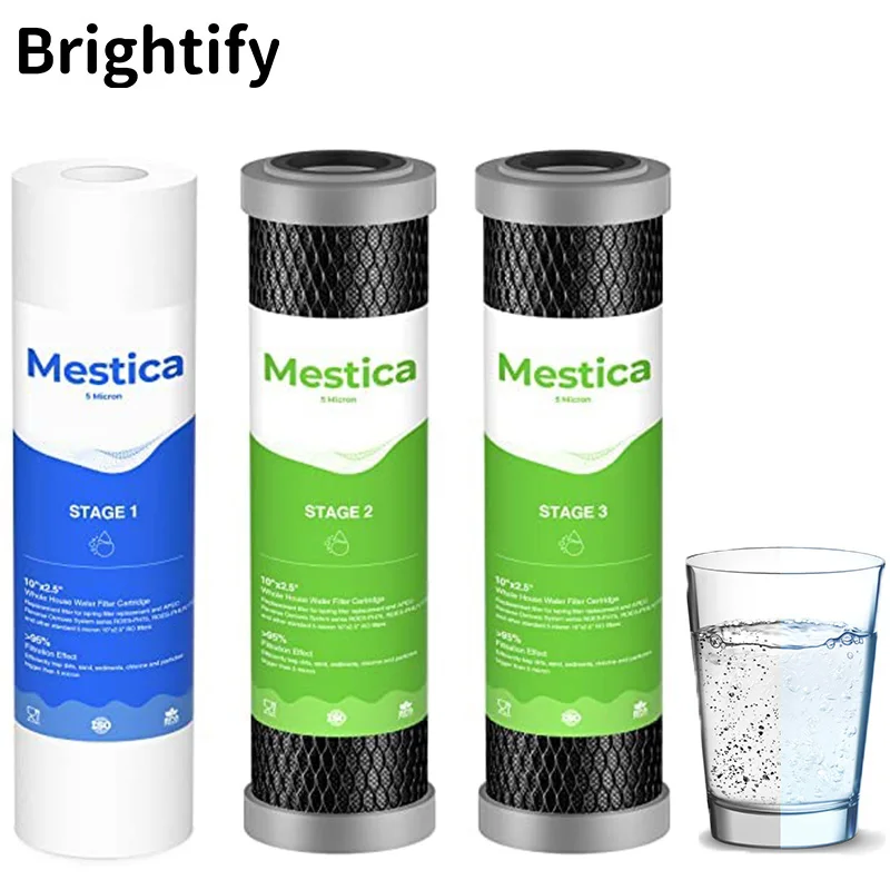 

Brightify Water Filter High Capacity Replacement For APEC Essence Series Reverse Osmosis Water Systems 3PCS Pre-Filter PP CTO