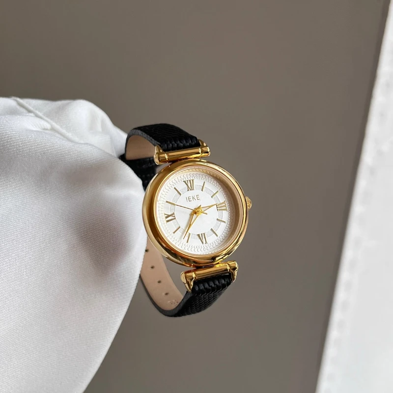 Classic Trend Ladies Watch Elegant Simple Retro 2025 Waterproof Quartz Watch Birthday Gift
