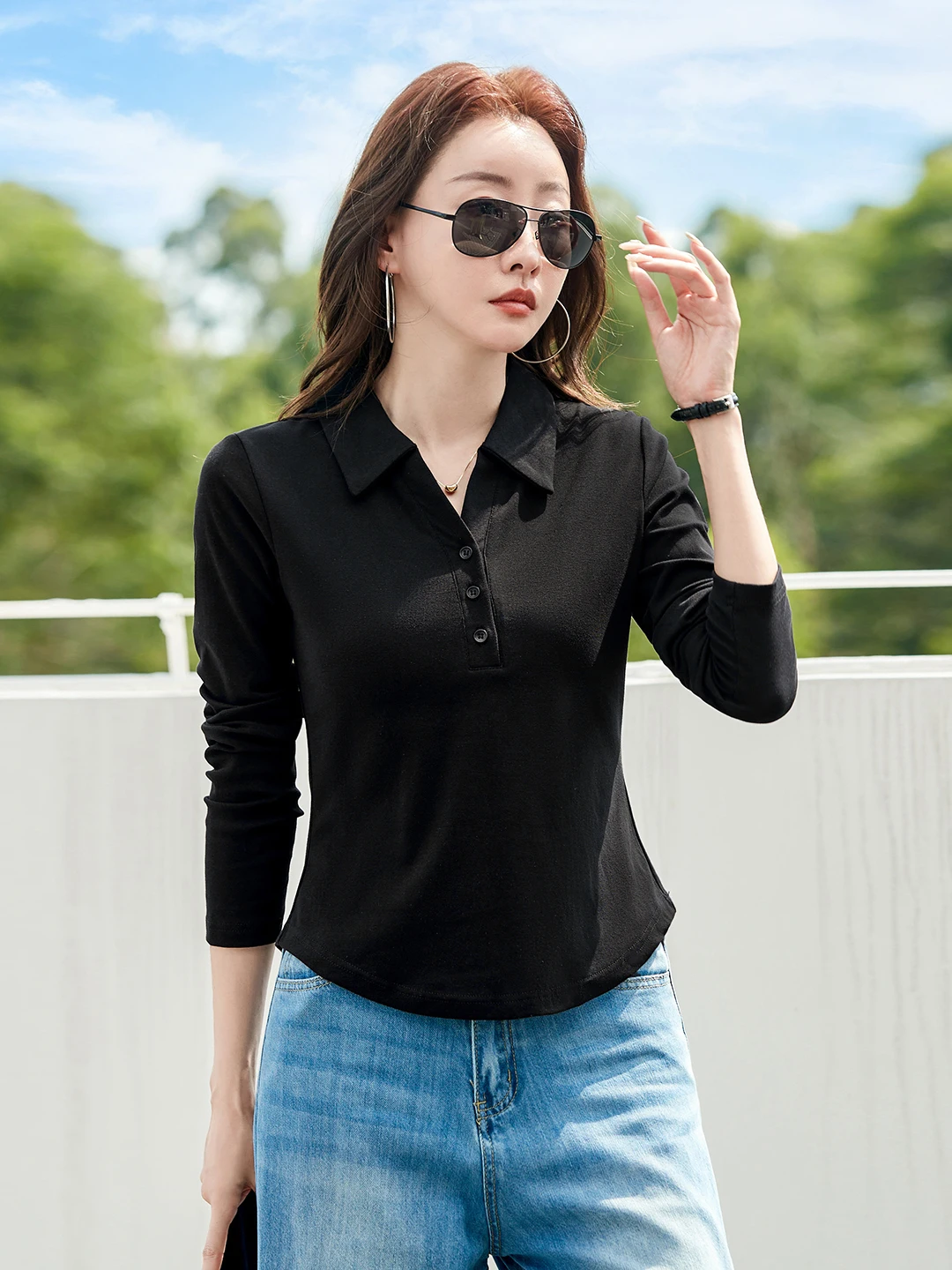 เสื้อยืดผู้หญิงไซส์ใหญ่  สำหรับสาวอวบ  น่ารัก  สไตล์ลำลอง  ใส่สบาย  ทรงหลวม  ความยาวปกติ