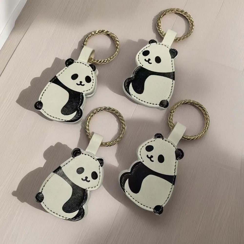 

Trendy PU Leather Magnetic Hat Clip Lightweight Anti-lost Panda Cap Clip Alloy Portable Embroidery Penguin Keychain Daily