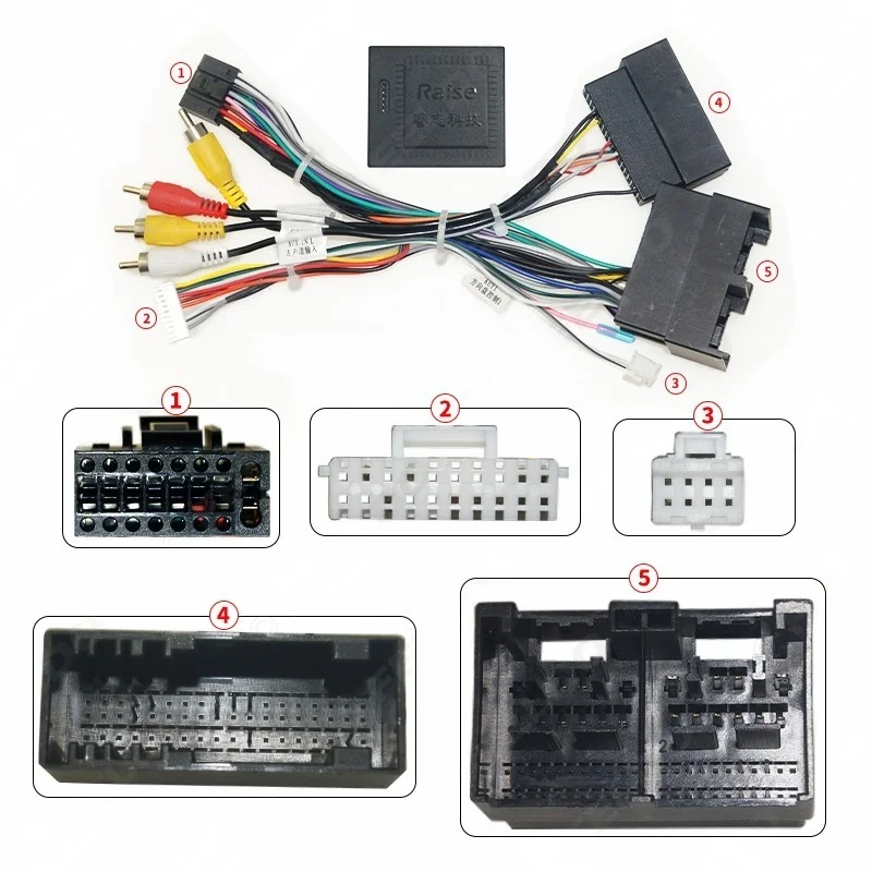 Adaptor harnes kabel Radio dapat Bus dekoder steker konektor kamera di mobil Android kabel Unit kepala untuk Ford Ranger Edge Escape Fo