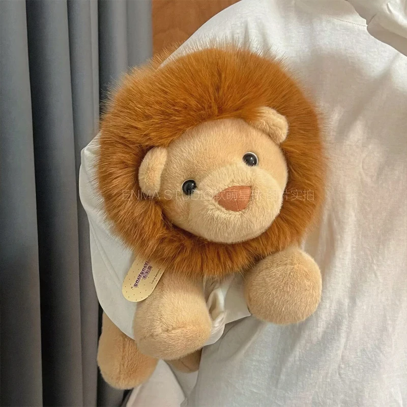 

Кавайная плюшевая игрушка, милый пушистый лев, сидящая стоячая мягкая кукла для детей, подарок на день рождения, мягкая игрушка для детей