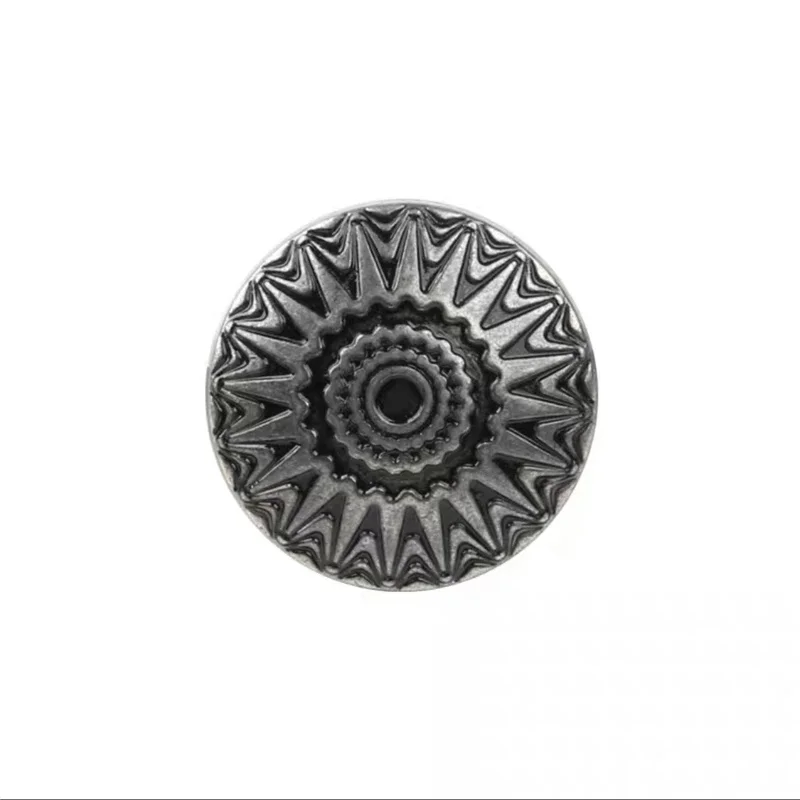 Round Metal Sewing Buttons for Needlework, Vintage Clothing Accessories, British Style, Coat and Jacket, Fashion, 10Pcs Per Lot