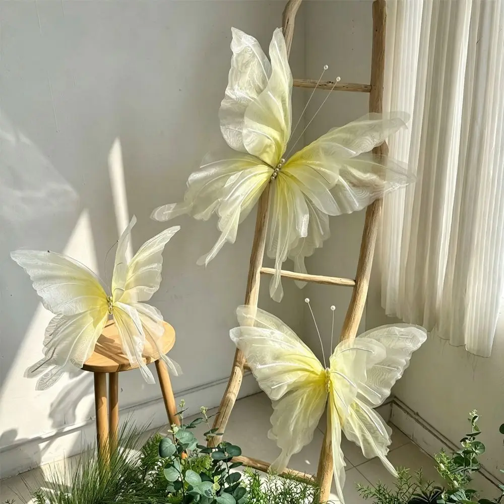 

Large Size Simulated Butterfly Giant Size Silk Material Artificial Butterfly 3D Design Finished Products 3D Silk Butterfly