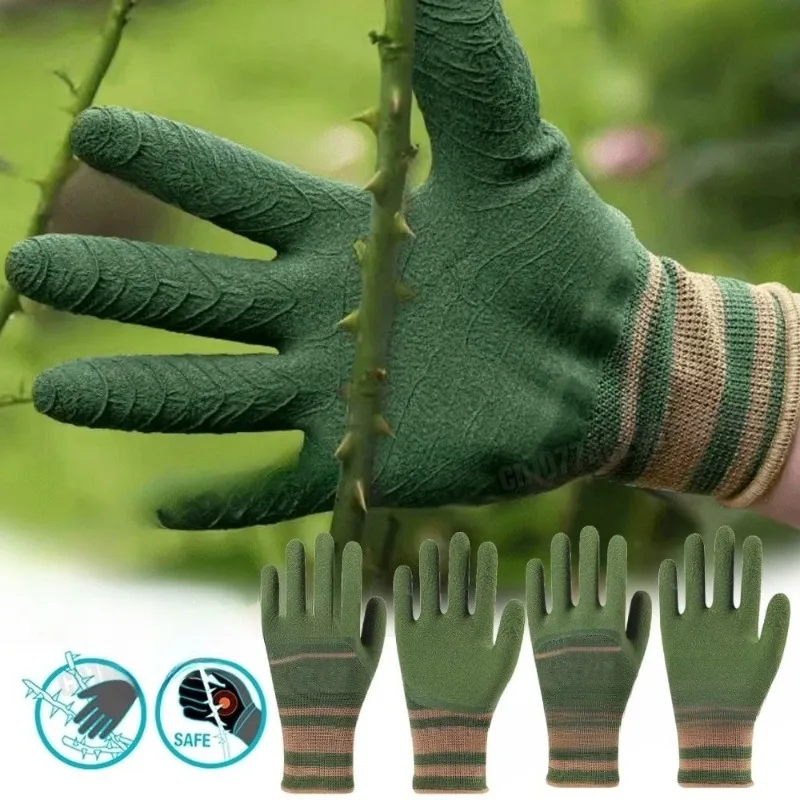 2 pcs  Thorn Proof Garden Protective Gloves Anti-puncture Gloves for Rose Cactus Blackberry Pruning Planting Work