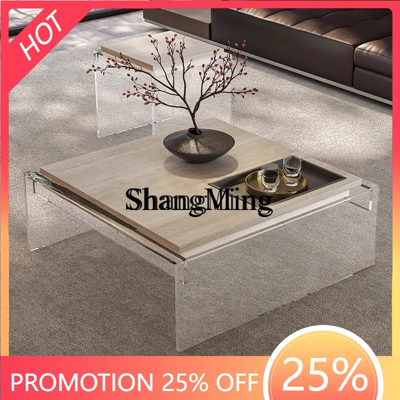 FG good-looking high-end exquisite medieval style home new light luxury high-end minimalist wabi-sabi coffee table