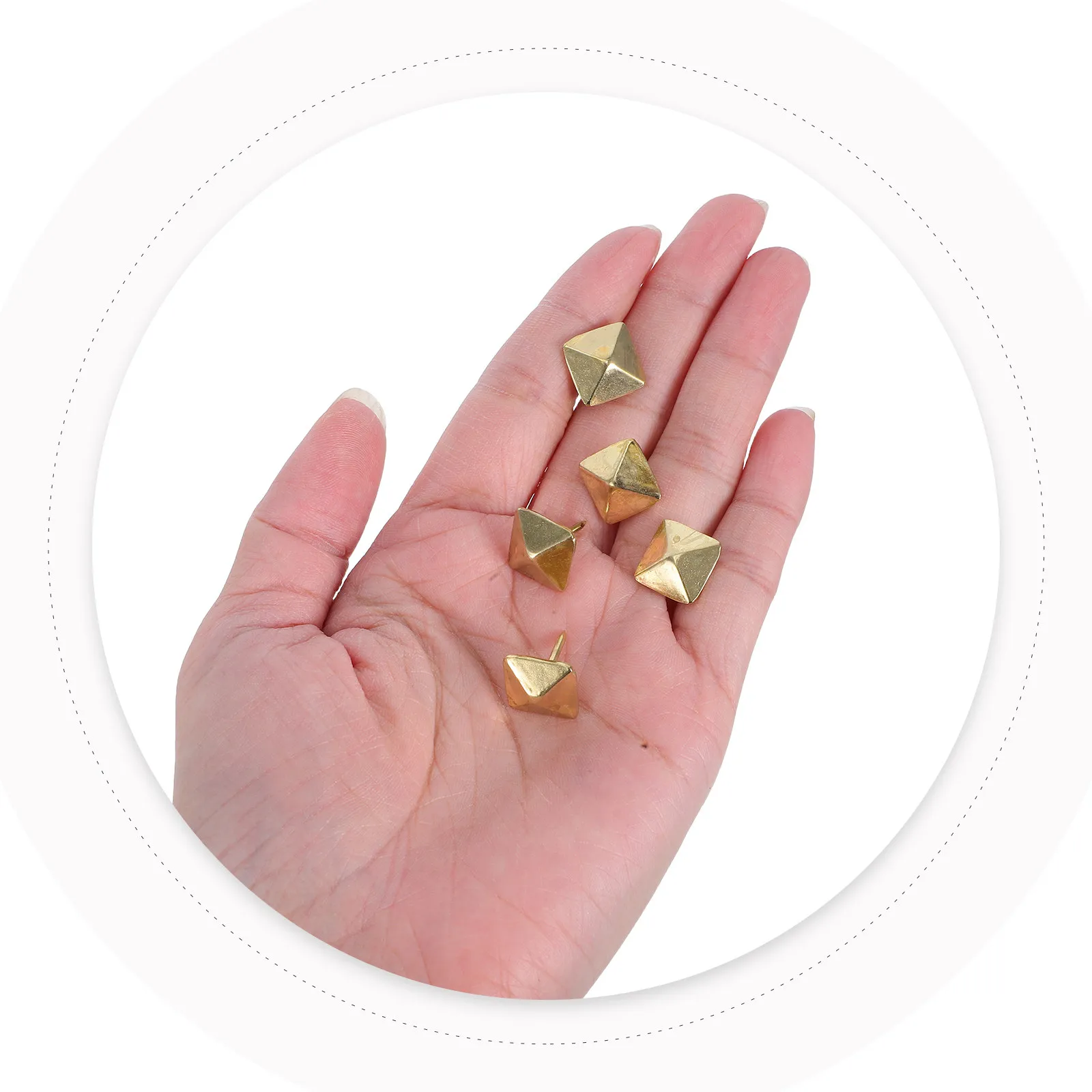 100pcs Square Head Upholstery Tacks Extra Long Metal Push Pins for Thick Wood, Furniture, Walls, Sofa & Bulletin Board