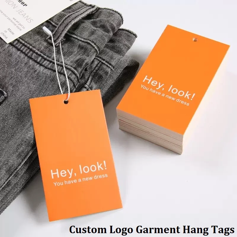 Custom Logo Clothing Hang Tags Wholesale - Eco Friendly Swinging Tags for Garments Can Printed Your Own Logo