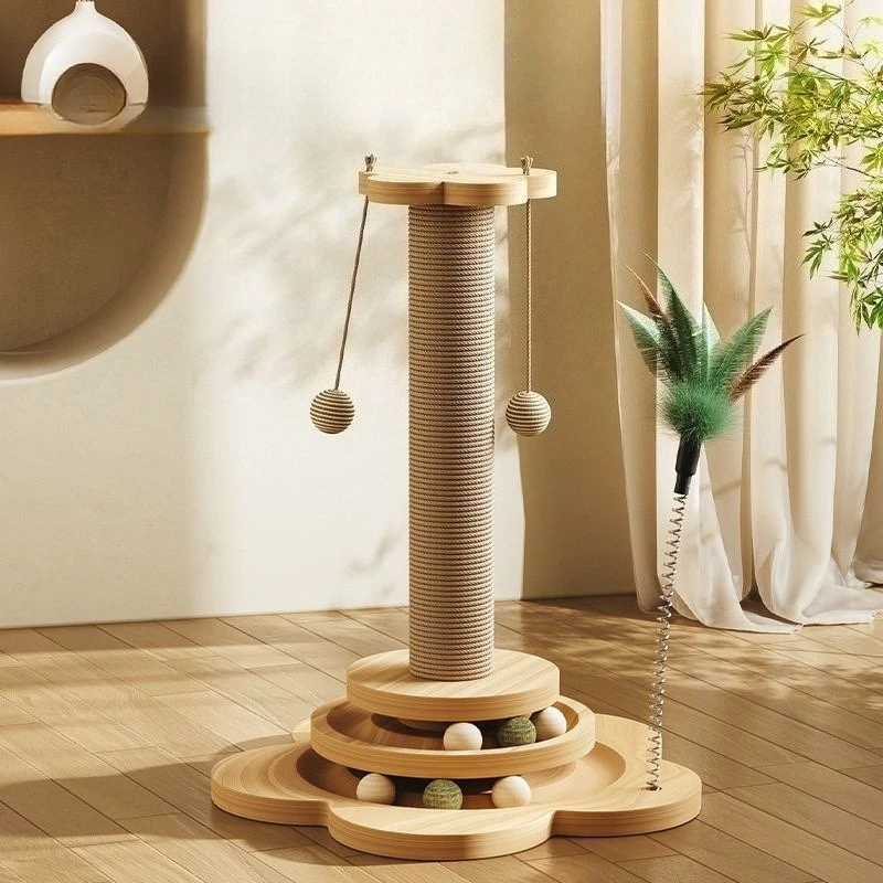 دائم لوحة خدش للقطط السيزال خدش مجلس مضحك البيسبول الدوار لعبة القطب القط تسلق الإطار الحيوانات الأليفة الأدوات المنزلية #4