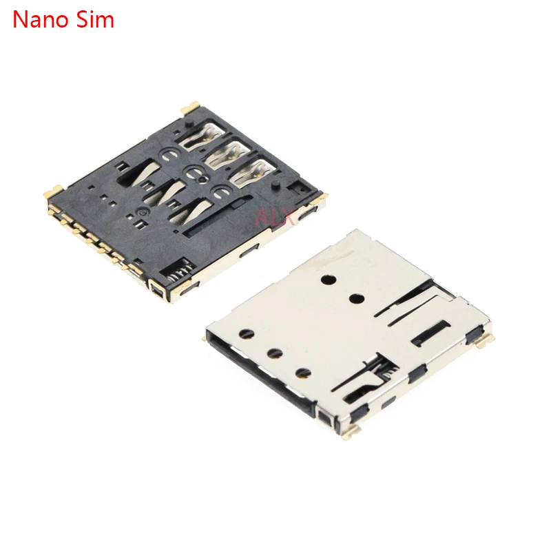 5/10PCS Nano-SIM Card Holder Push Type 7PIN Mini SIM Card Socket Nano Sim Card Connector ROHS Self-Projectile Gold Plating 7P