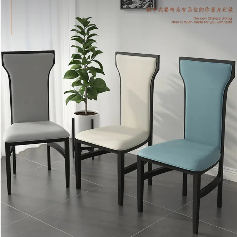 New Chinese Style Dining Room Chair Hotel Banquet Soft Chair with Backrest Modern Simple Master Chair Model Room