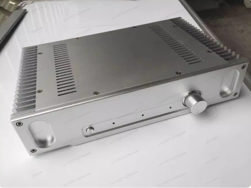 Full Aluminum Single-Side Heat Dissipation Amplifier Case 3207S, Pre-Power Amplifier Chassis for DIY Audio